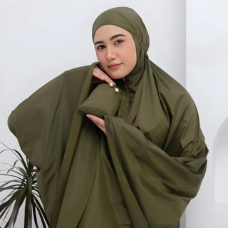 MUKENA PARASUT KOREA JUMBO 2IN1 POLOS CANTIK MUKENA MINI TRAVELING POUCH