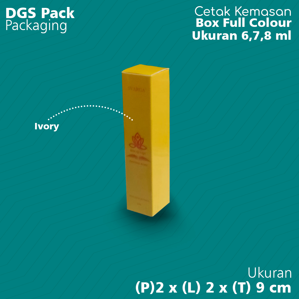 Custom full color Box/ยี่ห้อเจ้าของ/โลโก้โลโก้ขนาด 6,7,8 ml ขนาด L x W x H = 2 x 2 x 9 cm