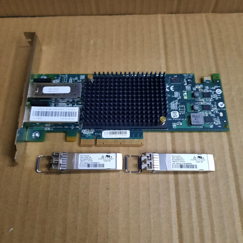 Ep การ์ด Emulex OCe11102 10Gbps Dual Port LAN Card Adapter 10G SFP+ 10Gb Cna dual