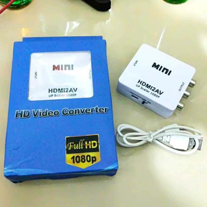 HDMI TO AV RCA CONVERTER สําหรับ ANYCAST (DONGLE) TO CRT TV (ไม่มีพอร์ต HDMI) ETC.