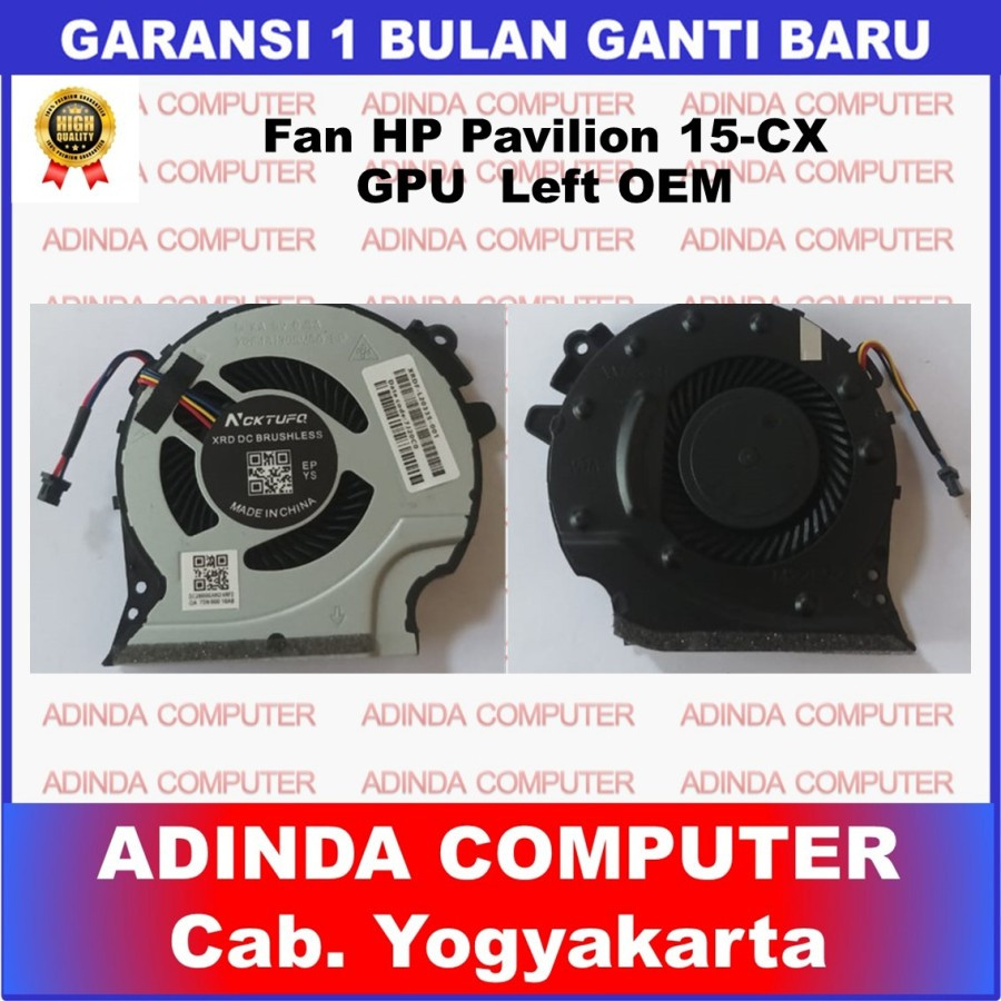 HP Pavilion 15-CX 15-CX0020NR 15-CX0058W L20334-001 GPU พัดลม OEM ซ้าย