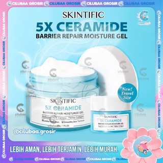 SKINTIFIC 5X Ceramide Skin Barrier Repair Moisturizer Gel Series || Moisturize Gel 30gr Travel Size 6gr Moisturizer Cream Pemutih Wajah Day Cream Night Cream Pelembab Original BPOM