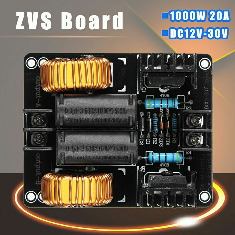 ZVS 20A 1000W โมดูลบอร์ดทําความร้อนแบบเหนี่ยวนําแรงดันต่ํา