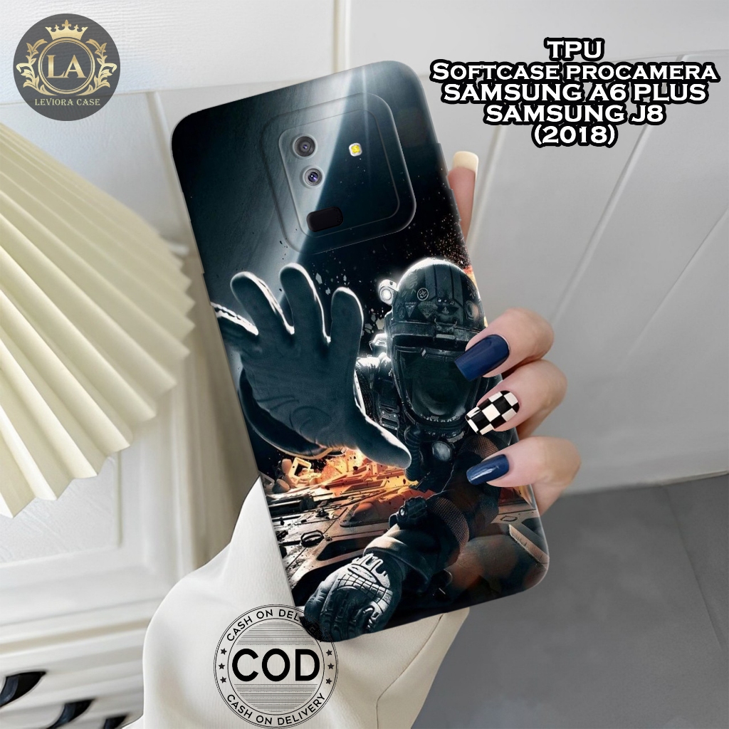 เคส HP Samsung A6 Plus / J8 (2018) - เคส Leviora - เคสแฟชั่นนักบินอวกาศ - เคส Samsung A6 Plus/J8 Sof
