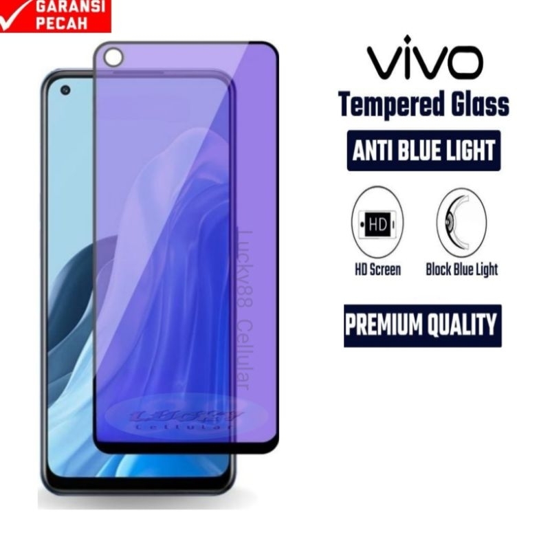 กระจกนิรภัยป้องกันแสงสีฟ้า Vivo X21 X23 X27 X27 Pro X30 X30 Pro Z1 Z1x Z1 Pro Z3 Z3x Z5 Z5 Z5x