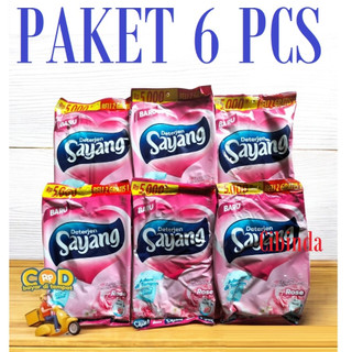 (PAKET 6 PCS) SAYANG DETERJEN BUBUK 260GRAM 220 GR/ SABUN CUCI BAJU MURAH 6 PCS