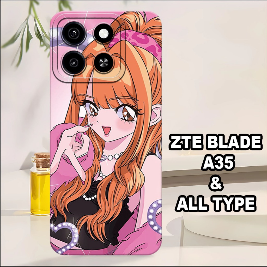 HP G34 - เคส ZTE Blade A35 Softcase 2024 - เคสกล้อง pro - BARBIE MOTIF - วัสดุยางยืดหยุ่น - ปลอก ZTE