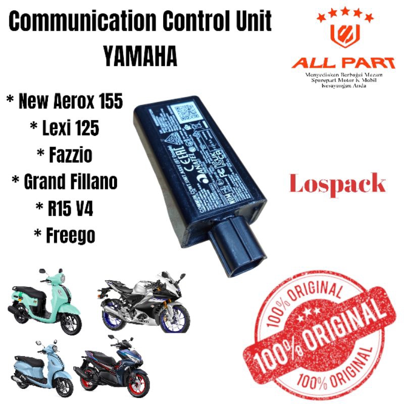 (ORIGINAL) หน่วยควบคุมการสื่อสาร CCU yamaha Aerox 155 เชื่อมต่อ lexi freego grand fazzio r15 v4