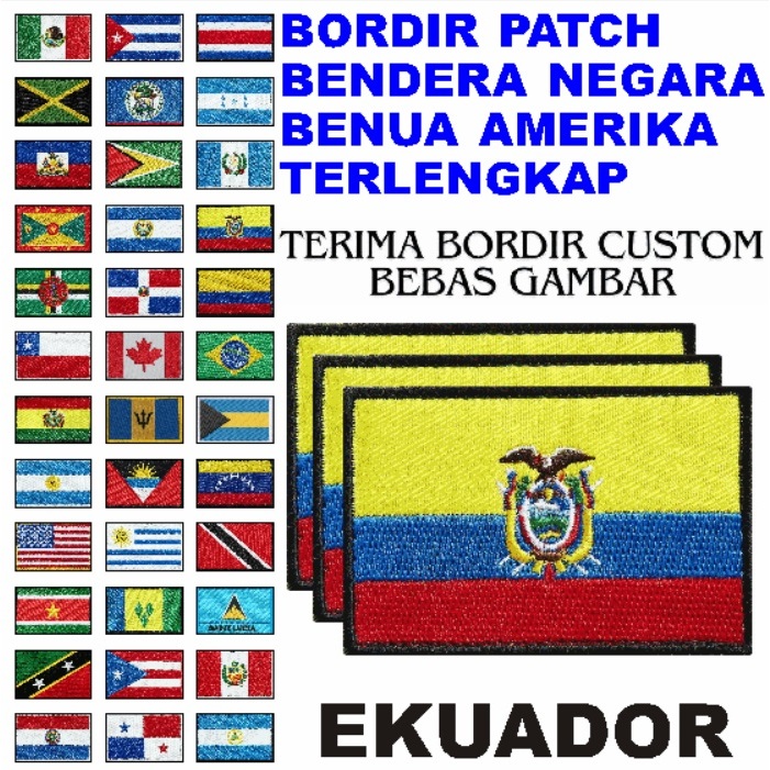 BET FLAG EMBROIDERY PATCH/ สมบูรณ์ EXTRA USUADOR STATE FLAG