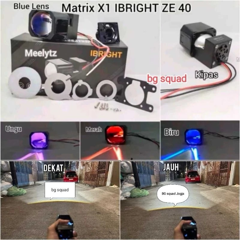 MERAH Bild Matrix X1 Plus De Red IBRIGHT 1.5inc ze40 ไกลใกล้ พัดลมระบายความร้อนแบบตัดแบน