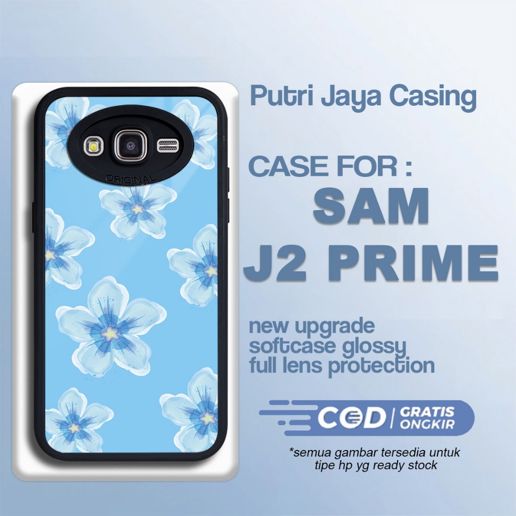 เคส Samsung J2 Prime ล่าสุด Flower Hardcase Softcase Glossy Casing Samsung J2 Prime