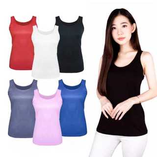 6 pcs Tanktop Singlet Polos Simple Wanita Dewasa Remaja Tali Kecil Tali Besar