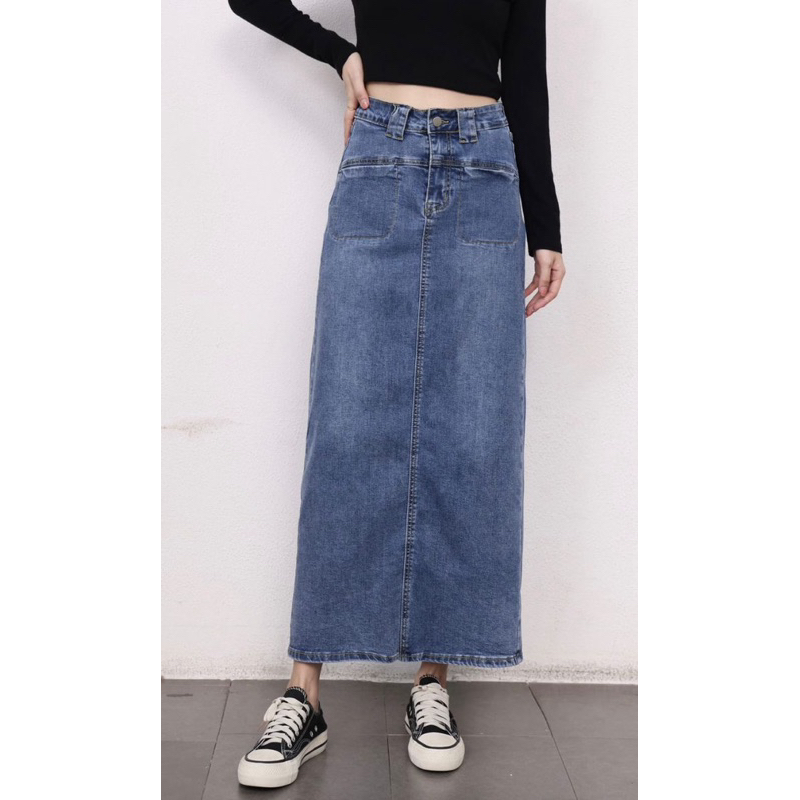 PREMIUM JEANS SKIRT/ยีนส์ยาว 2-76125E/SSSHOP