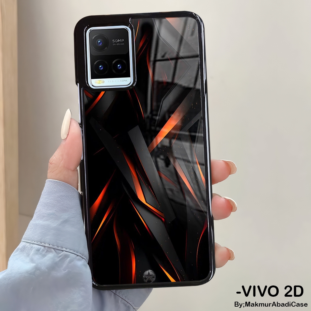 Hardcase Glossy 2D Case Vivo Y21 Y21A Y21S Y21T Y33T Y33S Casing Vivo - Abstract Motif Case