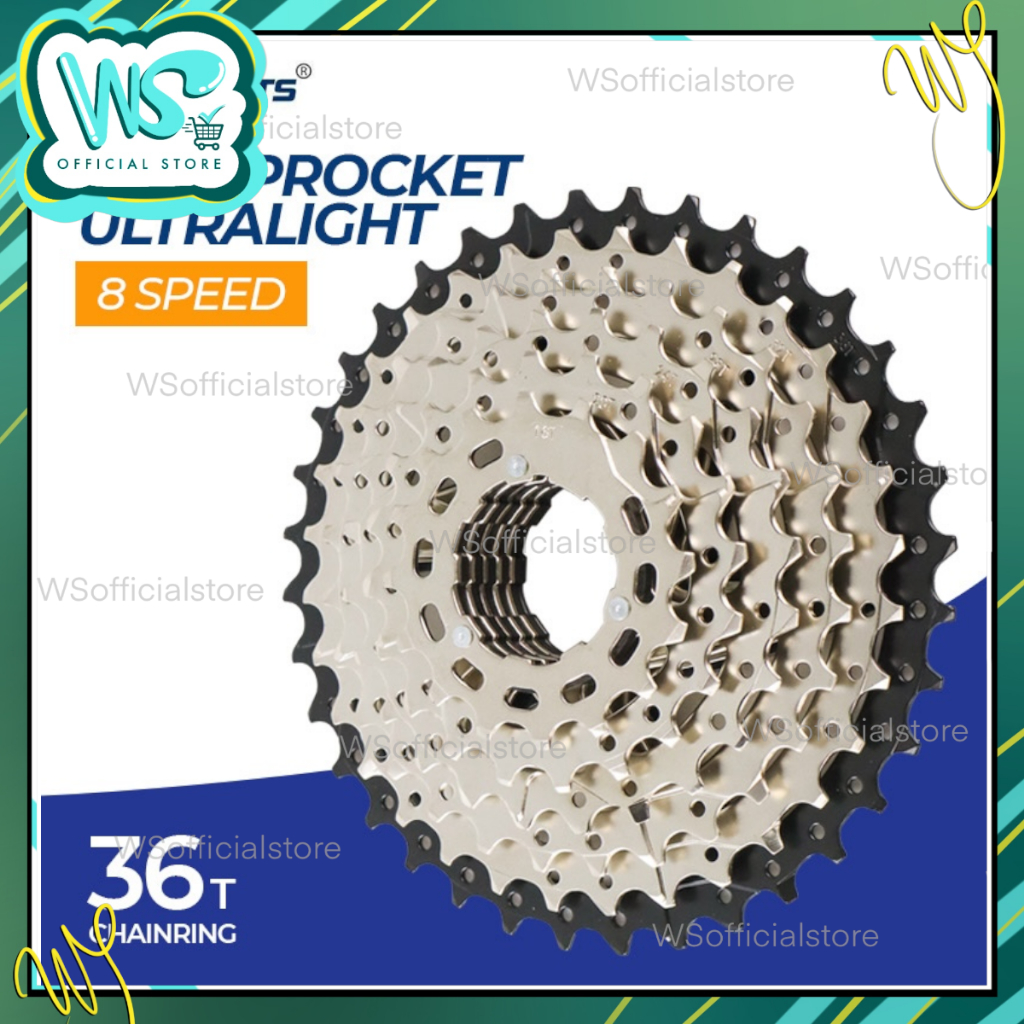 [VG Sports] ROUND ULTRALIGHT BIKE GEAR SPROCKET 8 SPEED 11-36T