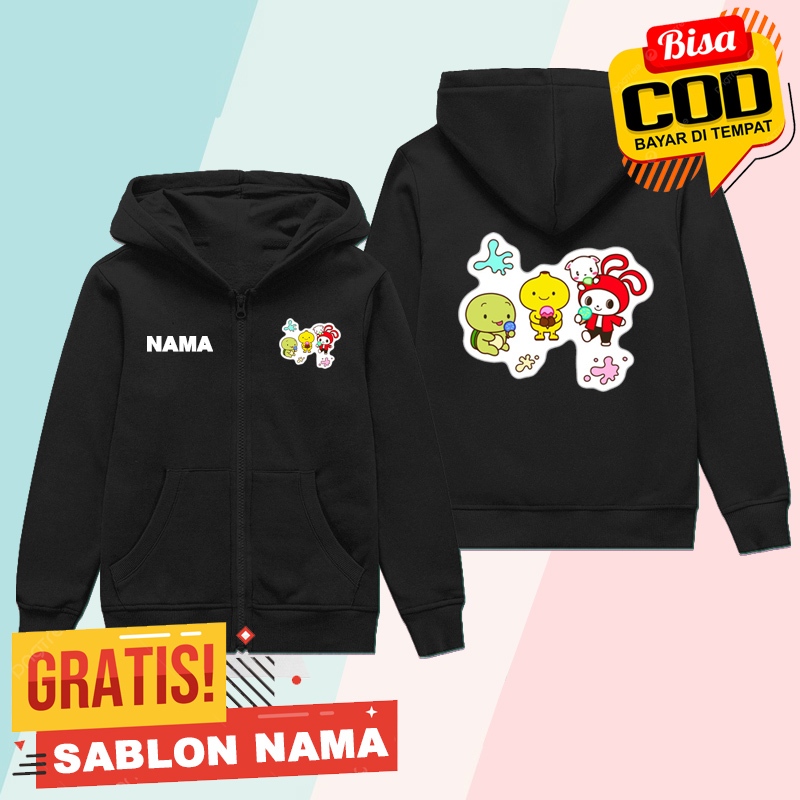 MAIZEN JJ MAIZEN MIKEY CHARACTER FAMILY MOTIF CHILDRENS ZIPPER HOODIE JACKET