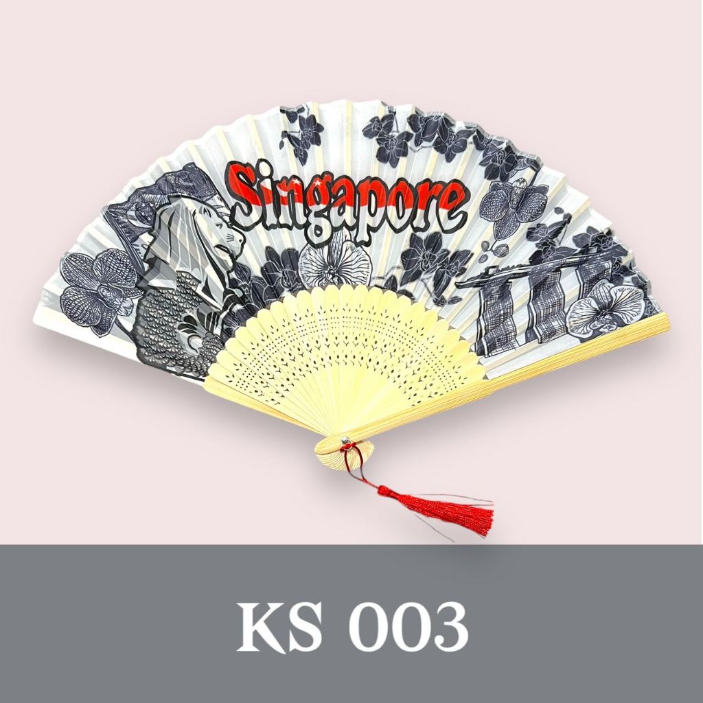 ของที่ระลึก พัดมือพับสิงคโปร์