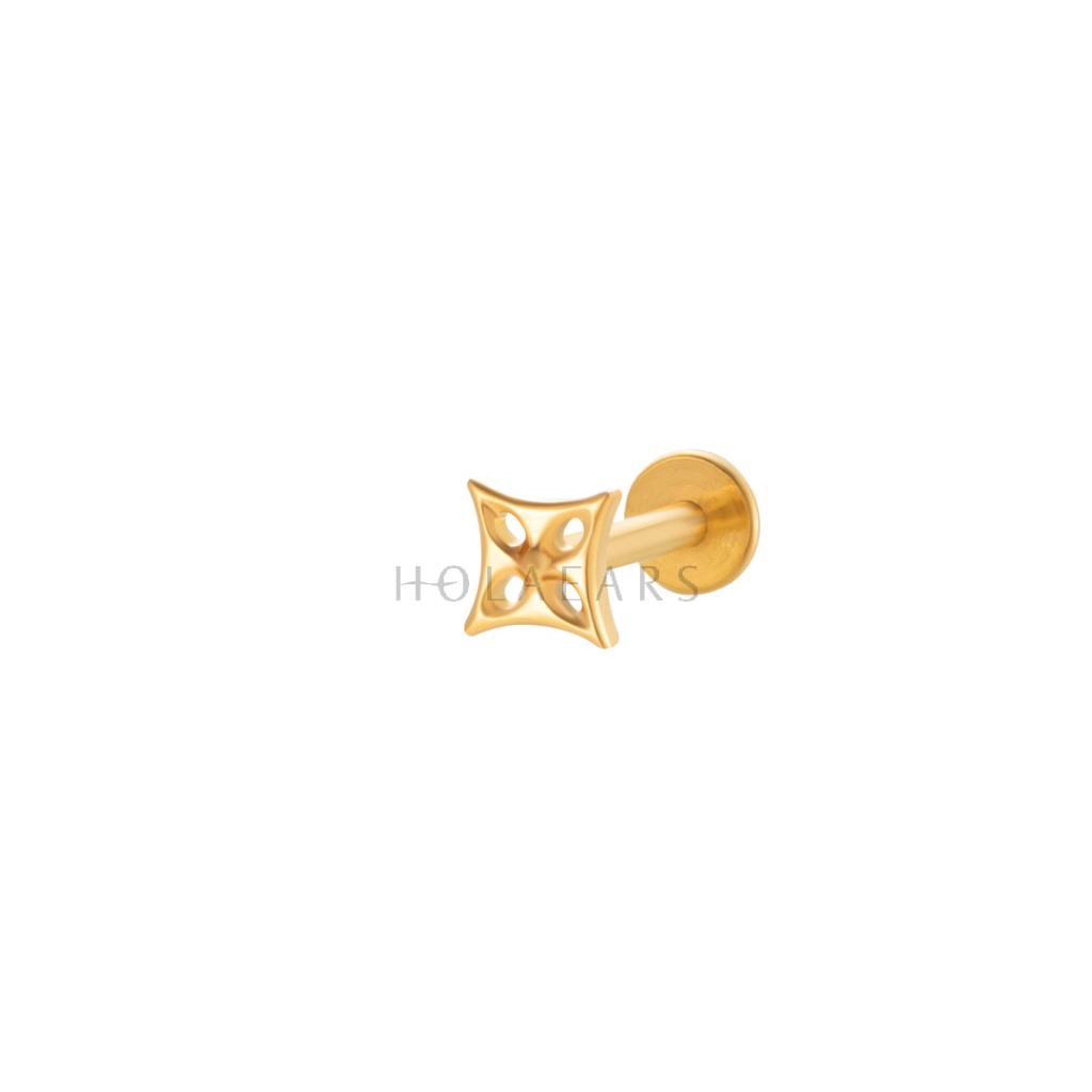 (L01) F136l TITANIUM STEEL BARBEL PIERCING EARRINGS | Helix LOBE UPPERLOBE FLAT CONCH