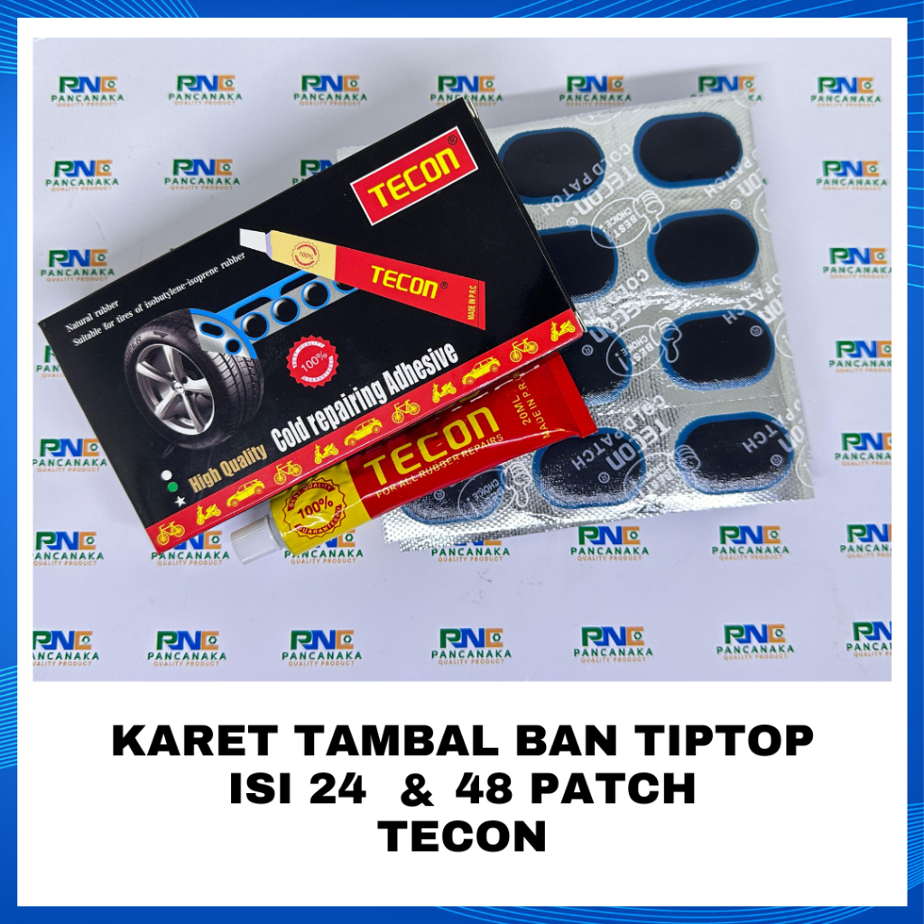 ยางปะยาง Tubeles Cold Patch Tyre Patch Tip เนื้อหาด้านบน 24 และ 48 TECON