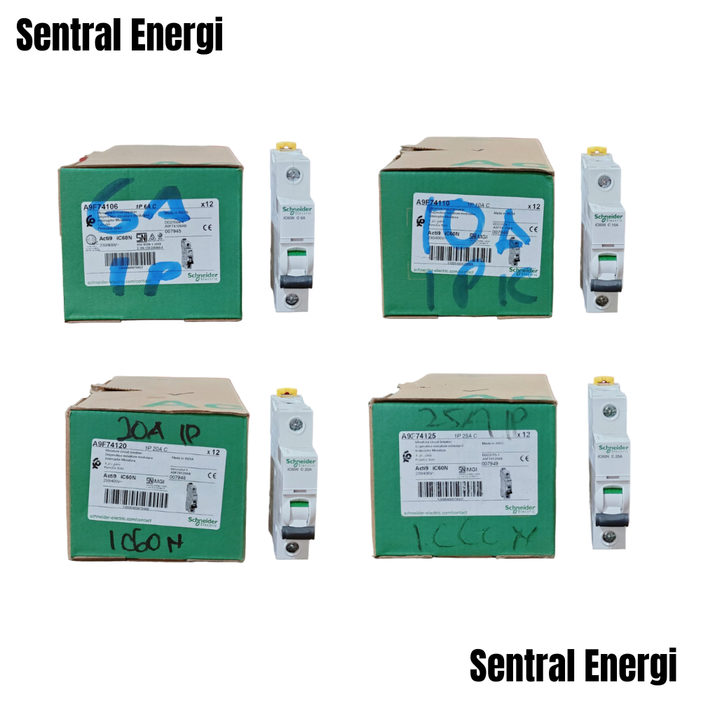 MCB Schneider 1 เฟส IC60N 6A, 10A, 20A และ 25A