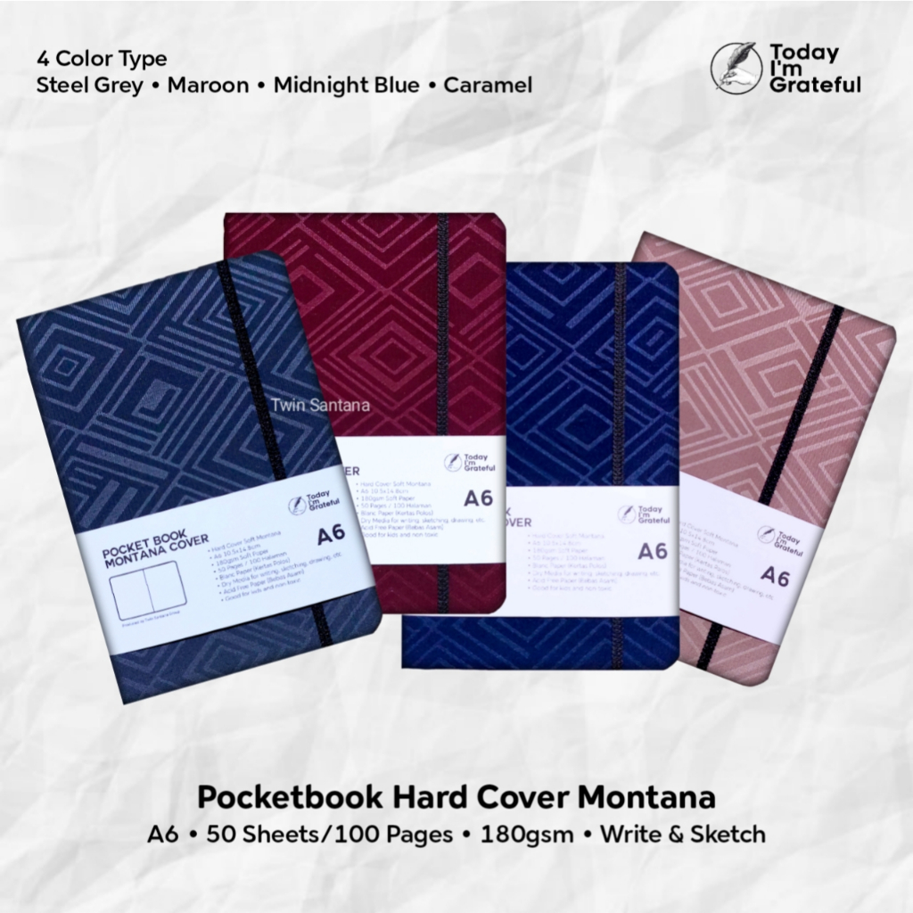 Sketchbook Mini Pocket Book A6 Hard Cover Journal Montana 180gsm - 100 หน้า