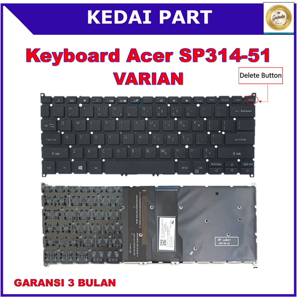 Acer Spin 3 SP314-51 SP314-52 SP314-53 SP314-53GN SP314-53N SP314-54 SP314-54N คีย์บอร์ดแบ็คไลท์