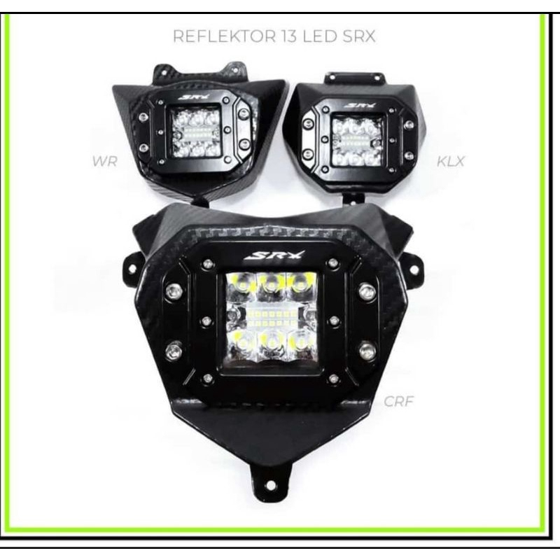 Reflector led crf 150 klx wr 155 คาร์บอน/ไฟหน้า led klx crf wr/ไฟหน้า klx crf wr led