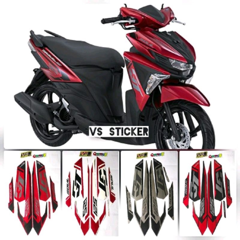 MERAH YAMAHA SOUL GT 2015 2016 สติ๊กเกอร์มอเตอร์ไซค์ STANDARD BODY LIST BLACK RED GREY WHITE