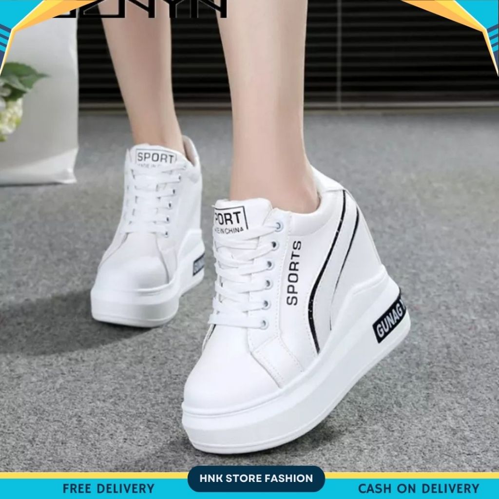 HNK STORE - รองเท้าผ้าใบผู้หญิง MADE OF SYNTHETIC MATERIAL 7 ซม. HEIGHT HT 48