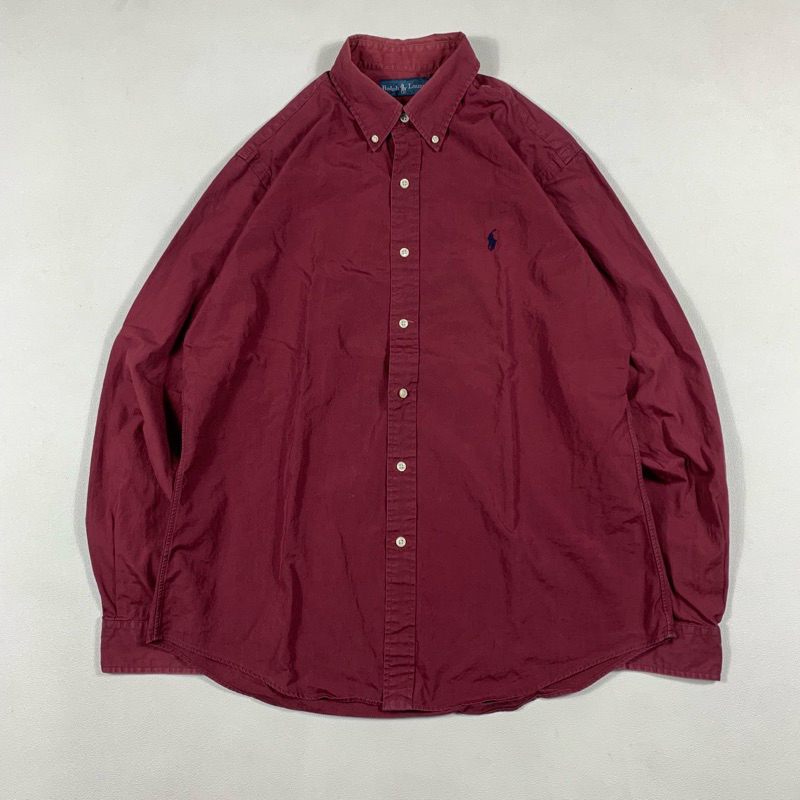 POLO RALPHLAUREN เสื้อ Maroon Size Large MEASUREMENTS P 76cm L 61cm