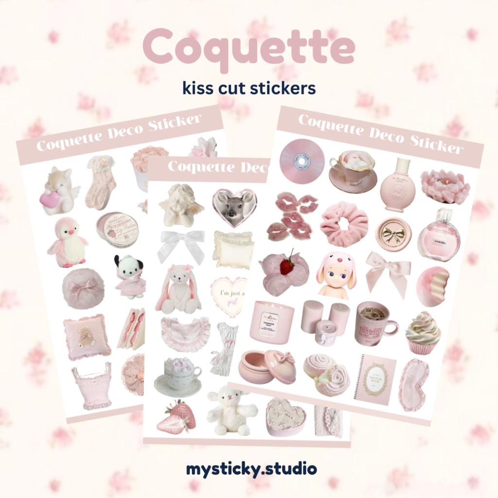 COQUETTE CORE DECO STICKERS / DECO STICKERS Y2K RETRO VINTAGE AESTHETIC