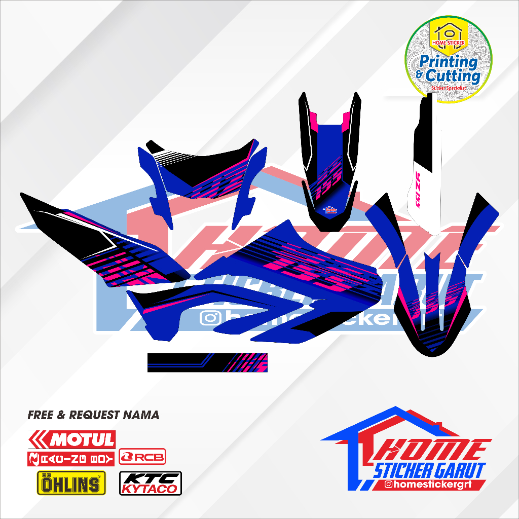 Yamaha WR155 YZ Blue Premium Decal