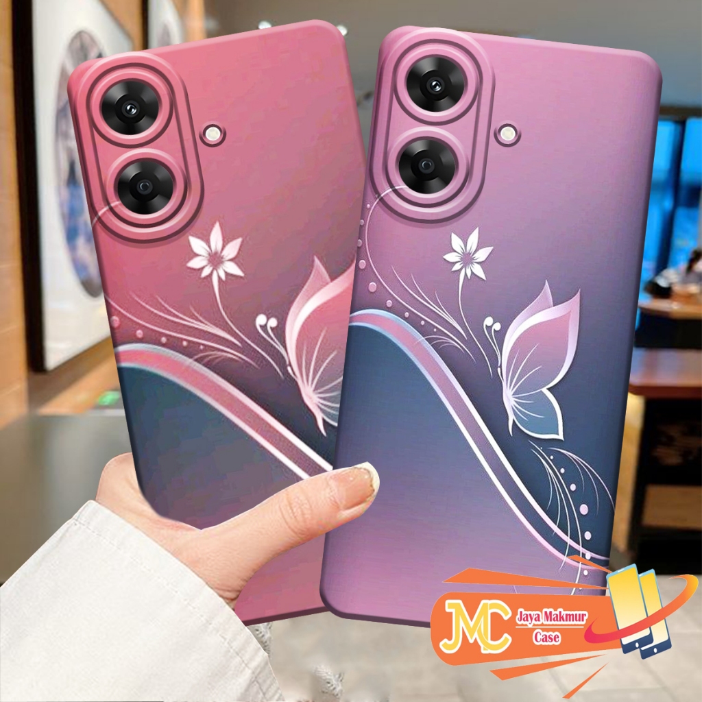 HP SOFTCASE Realme Note 60 / C61 / C63 / C53 / C51 / C51S / C55 / Note 50 - เคส butterflay Motif - เ