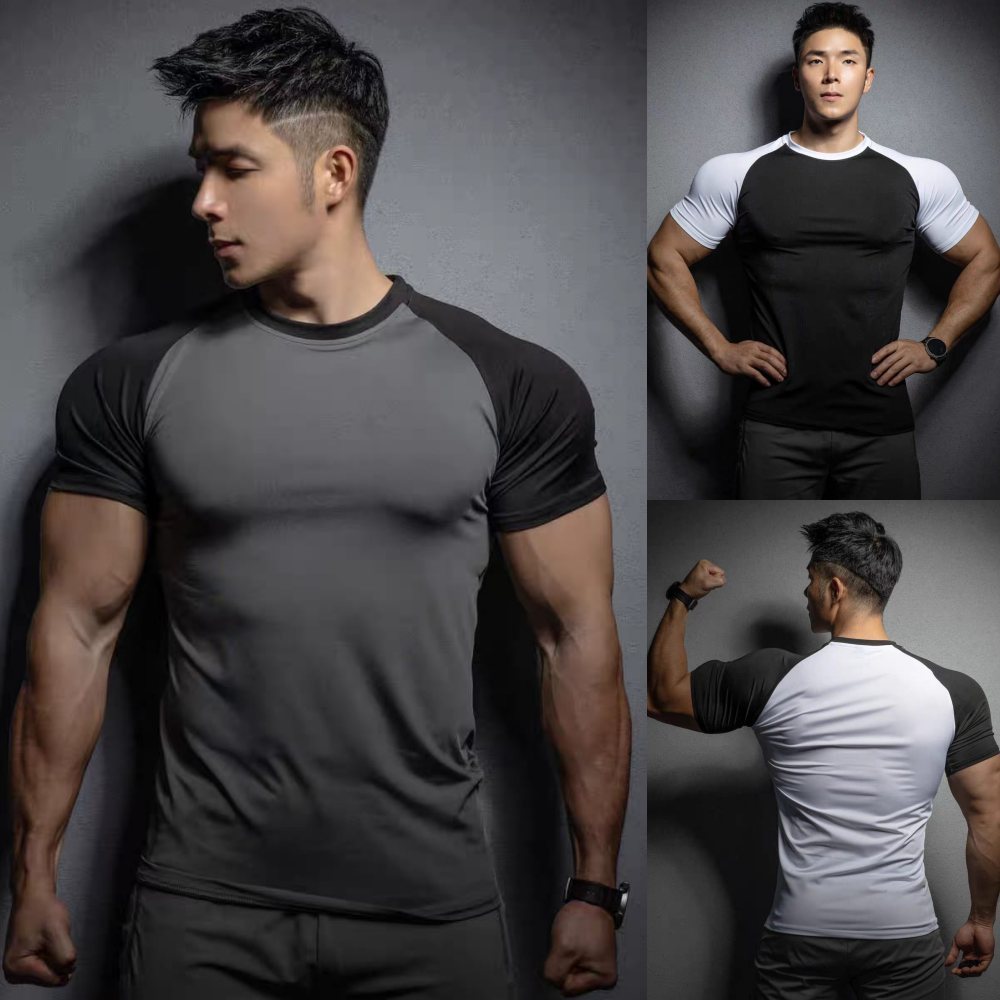 MUSCLEFIT FASHION GYM SPORT WEAR FITNESS เสื้อยืด BODYFIT สําหรับผู้ชาย