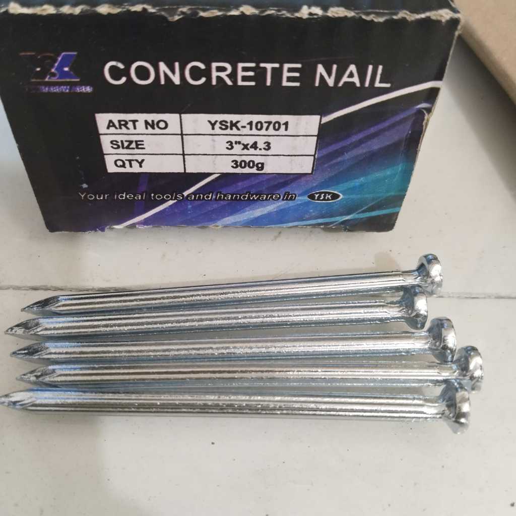 300G 3 CONCRETE NAILS YSK ยี่ห้อ HARDW ARES YSK-10701 CONCRETE เล็บ