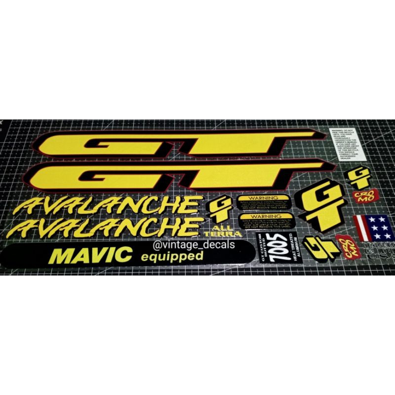 สติ๊กเกอร์จักรยาน GT AVALANCHE - รูปที่ 2