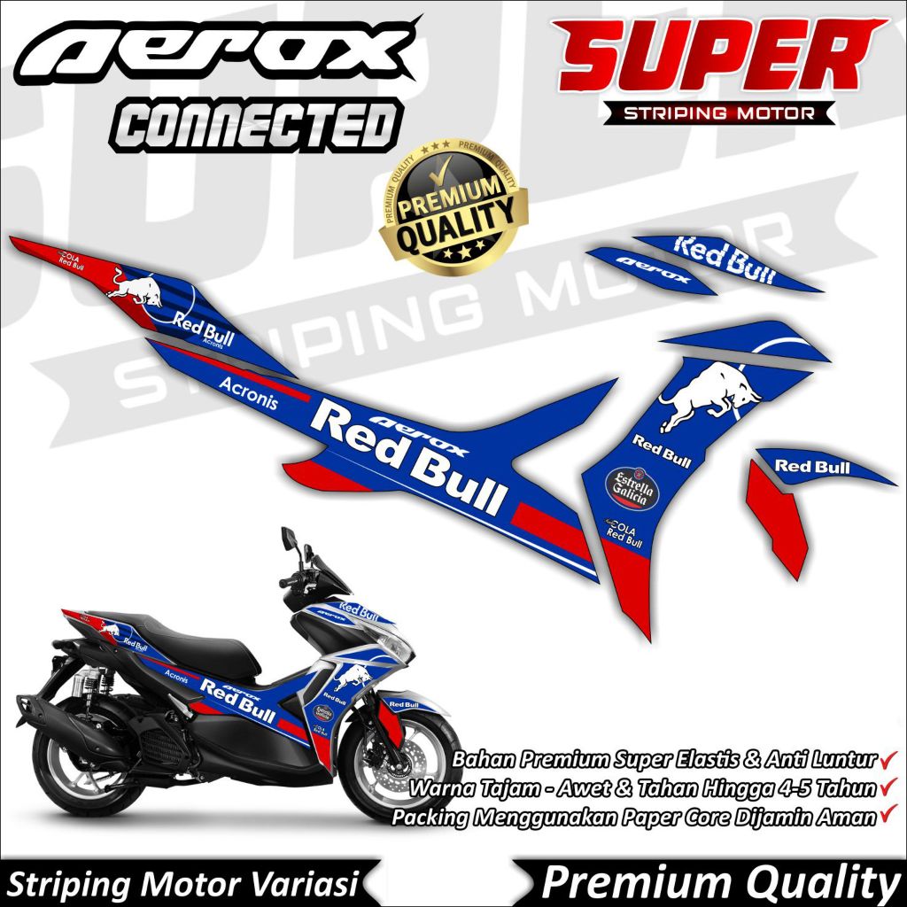 Aerox 155 เชื่อมต่อสติกเกอร์ Anti Fade Cool Aerox Striping Aerox 155 ใหม่ Aerox 155 เชื่อมต่อ 2021 ส