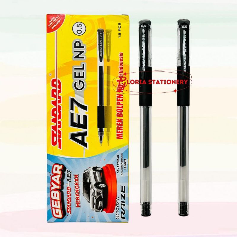 Standard AE7 gel NP 0.5 mm บรรจุ 12/Pen Standard AE7 gel NP 0.5 mm บรรจุ 12