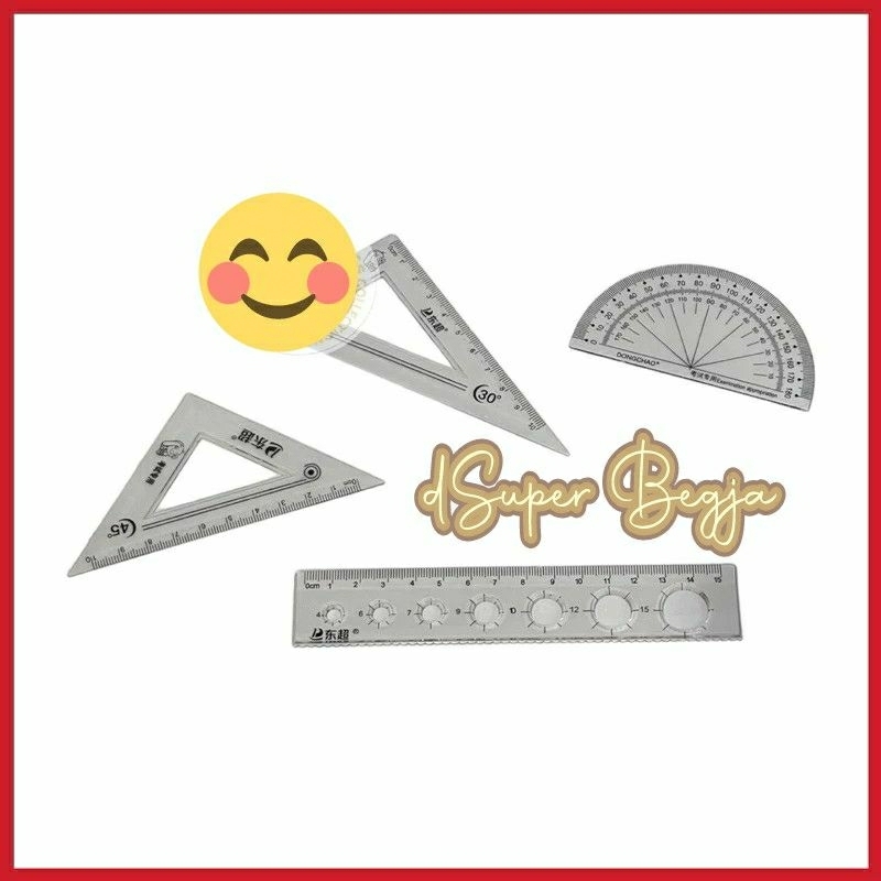 RULER RULER SET OF 4 / LINES SET (สี่เหลี่ยม RULER)