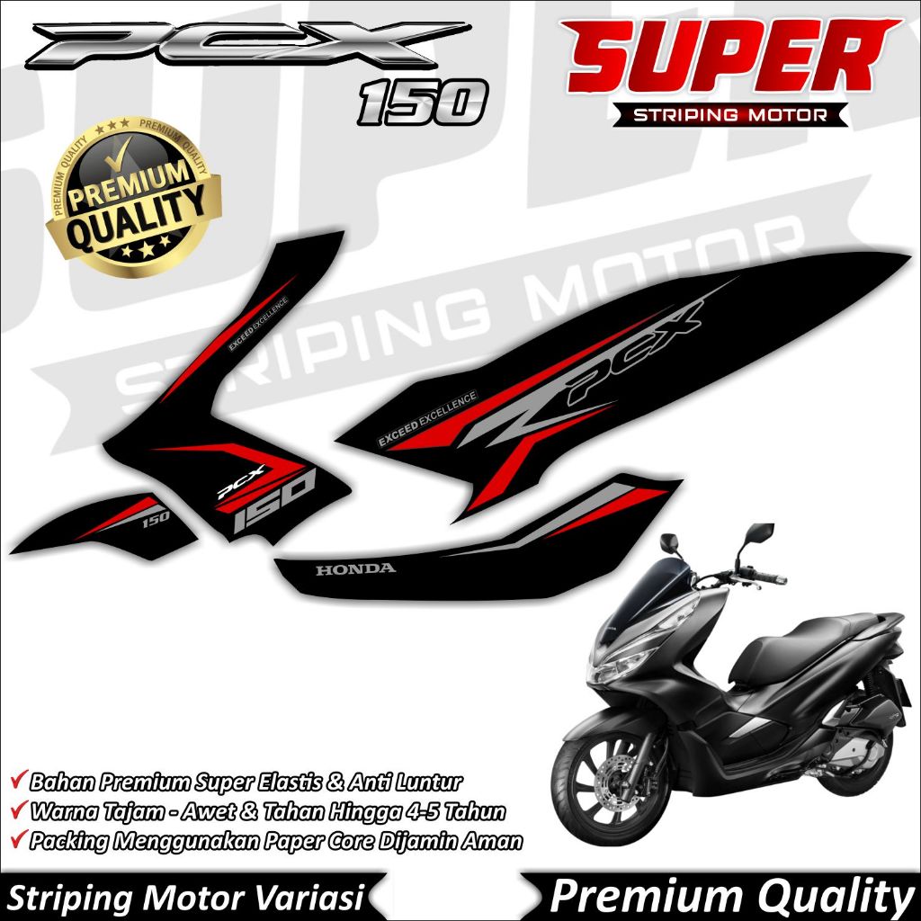 PCX 150 2019 สติ๊กเกอร์ Anti-Fade Cool PCX 150 Striping Honda PCX 150 VLES Striping