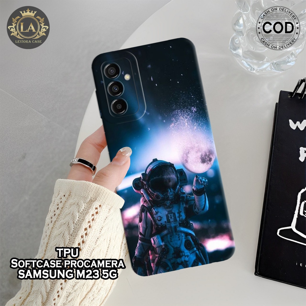 HP เคส Samsung M23 5G รุ่นล่าสุด - เคส Leviora - เคสแฟชั่นนักบินอวกาศ - Samsung M23 5G Softcase - เค