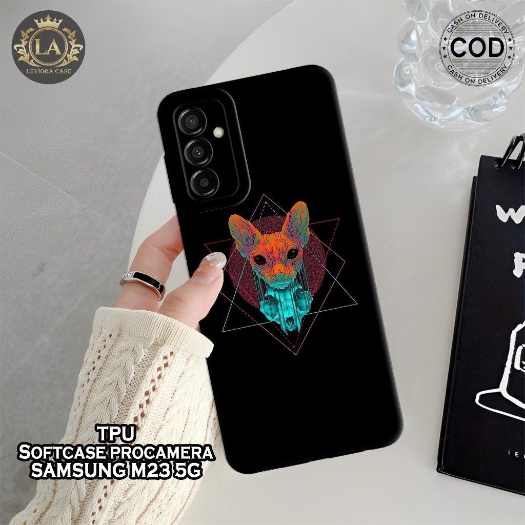 HP เคส Samsung M23 5G รุ่นล่าสุด - เคส Leviora - เคสแฟชั่นสีดํา - Samsung M23 5G Softcase - เคส Pro 