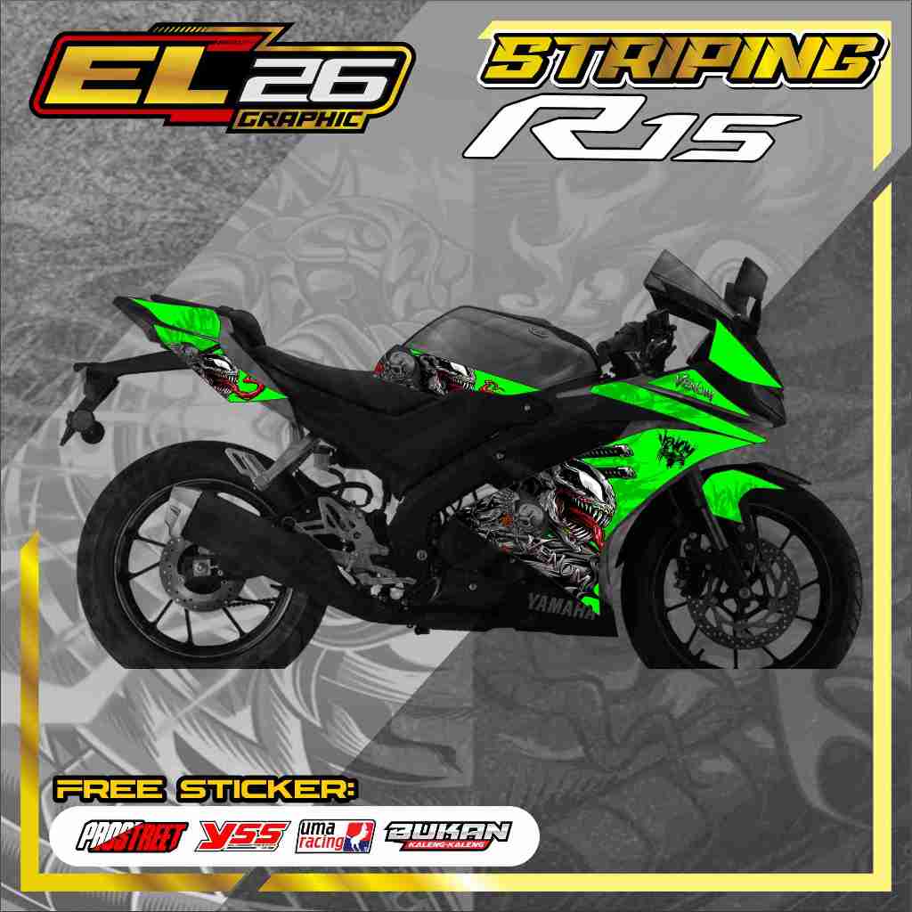 สติ๊กเกอร์ 712 แถบ YAMAHA R15 - สติ๊กเกอร์ R15 GRAPIC MOTIF