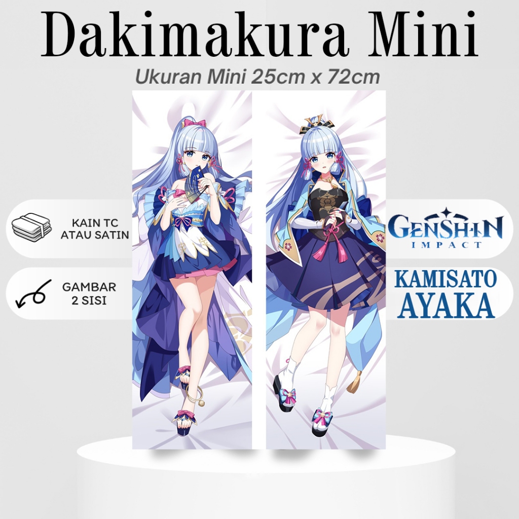 Dakimakura Mini Genshin Impact AYAKA KAMISATO Mini Waifu อะนิเมะหมอน