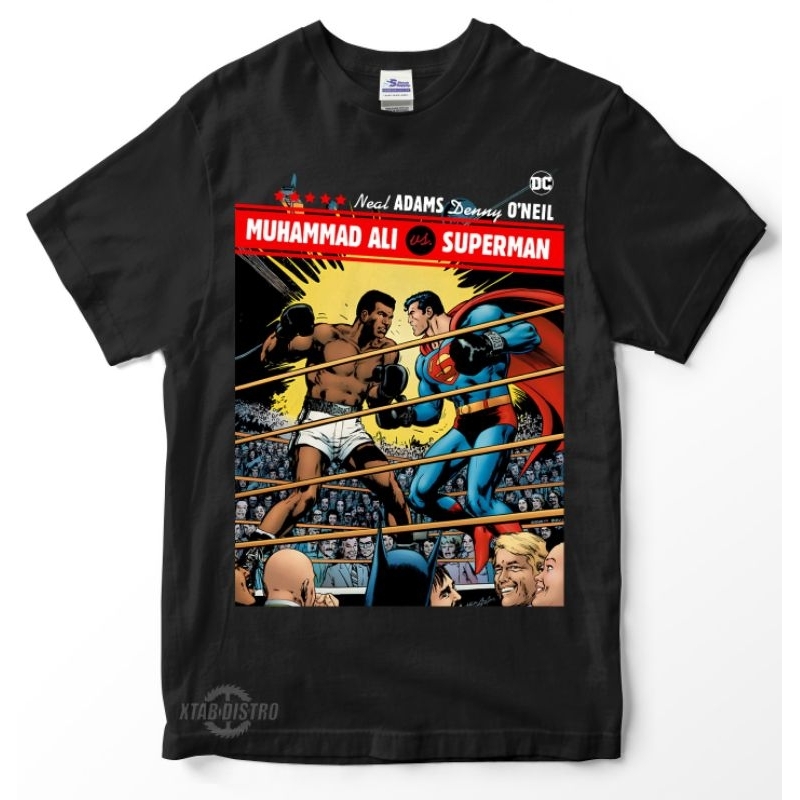 เสื้อยืด Muhammad ALI VS SUPERMAN เสื้อยืดวินเทจการ์ตูนย้อนยุค starwars