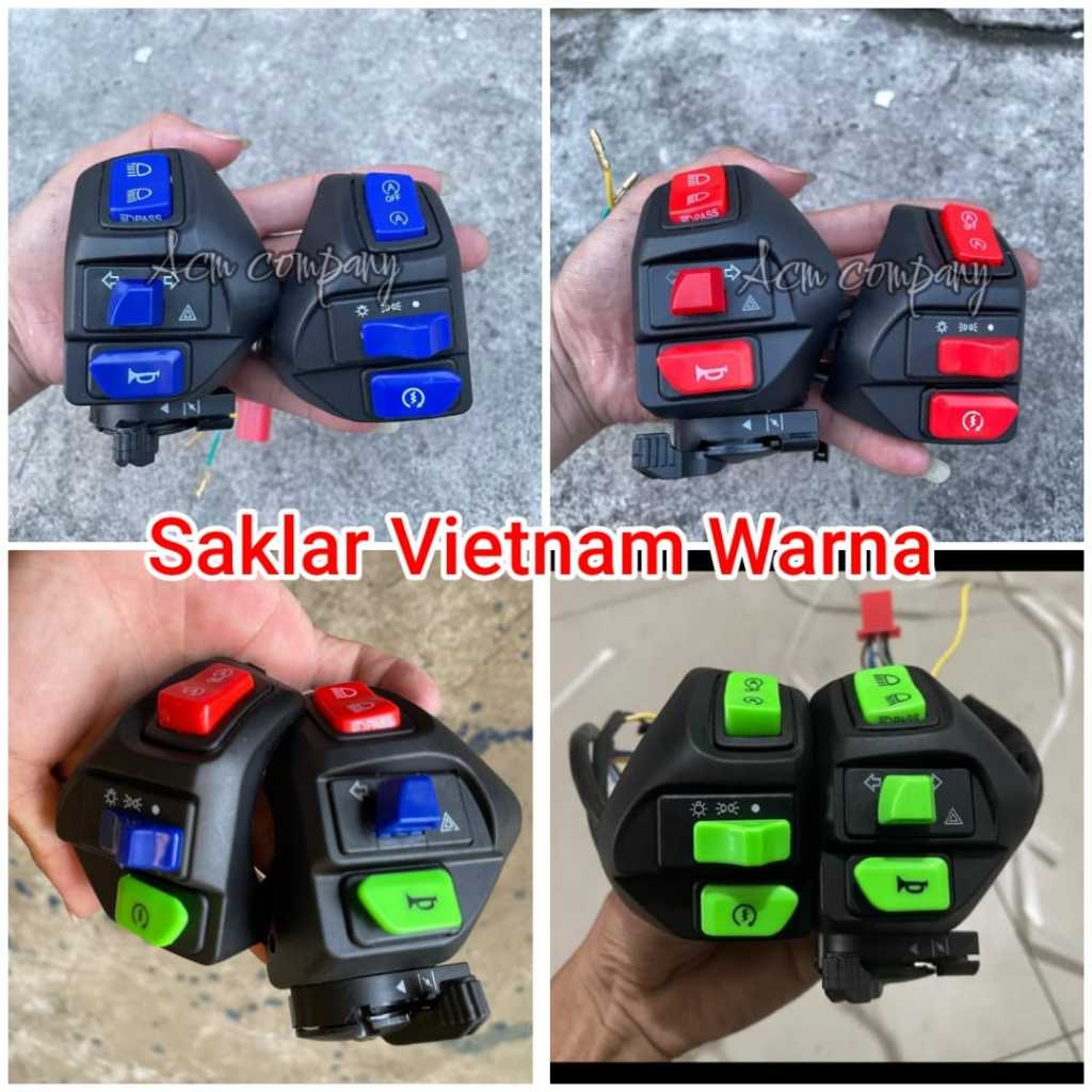 ชุดสวิตช์ซ้ายขวา VIETAM ORI Type HAZARD Mio Soul Gt J M3 MZ Xeon Fino Xride Mx Etc. มอเตอร์ UNIVERSAL