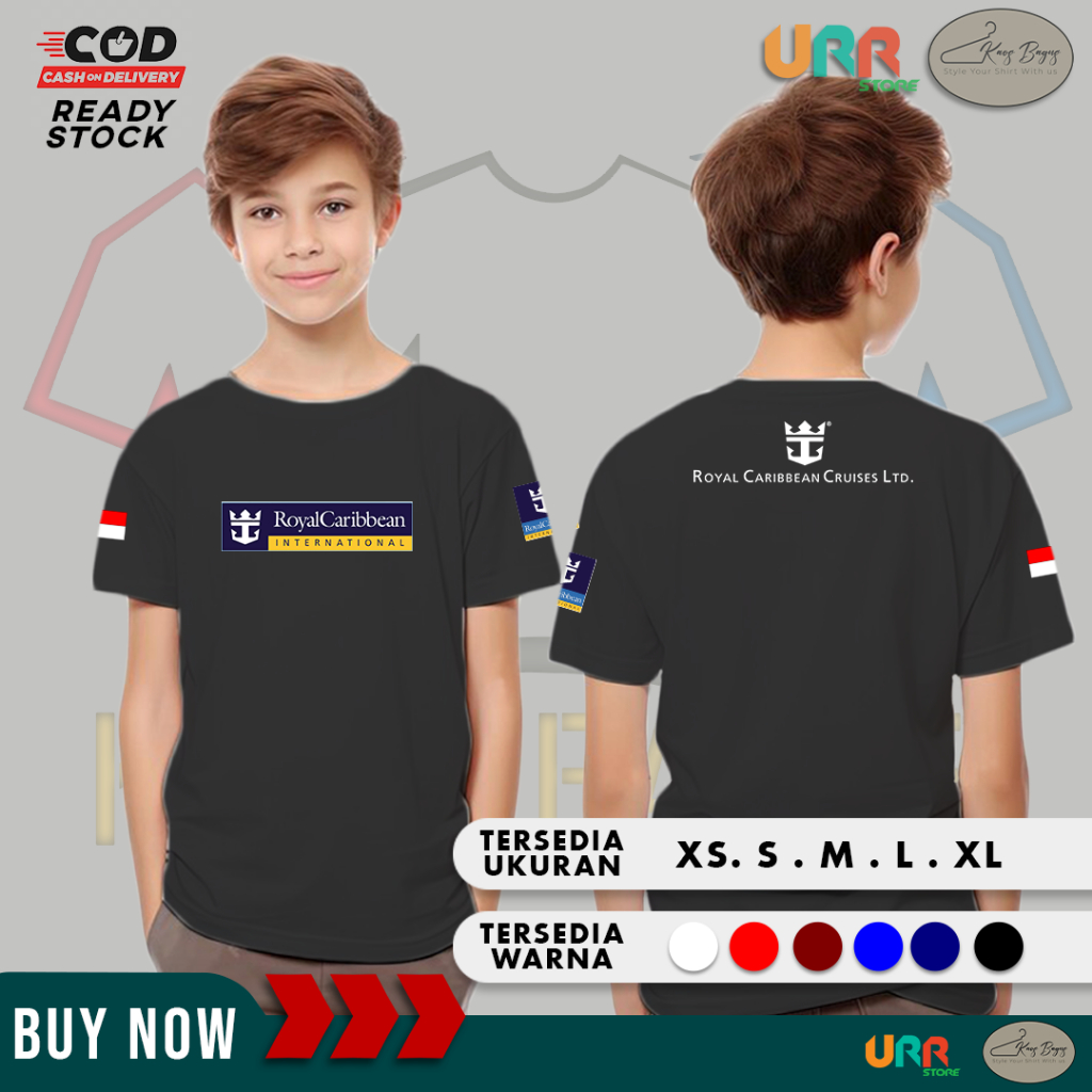 เสื้อยืดเด็ก Royal Caribbean Cruise Ship | สําลีหวี 30s