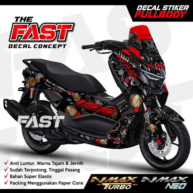 ⭐⭐⭐⭐⭐สติ๊กเกอร์รูปลอก Nmax Turbo 2024 Neo Plain Simple Maxi Striping Nmax Neo Turbo Cool Can Cod