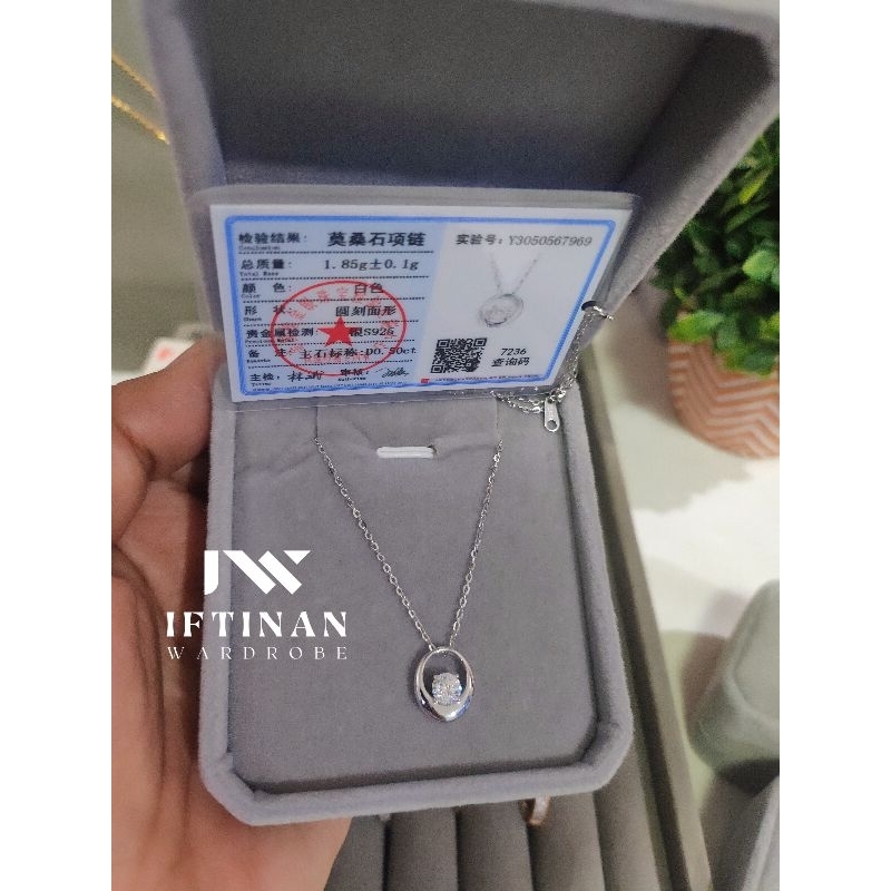 สร้อยคอ มอยซาไนต์ 0.5 กะรัต - เงิน 925