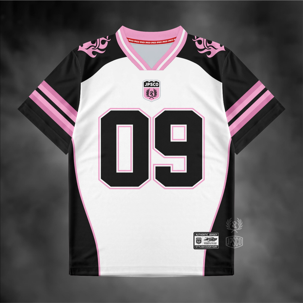 RUGBY PINK GIRL SERIES JERSEY / WOMENS STREETWEAR JERSEY / NUMBER JERSEY / HOCKEY JERSEY